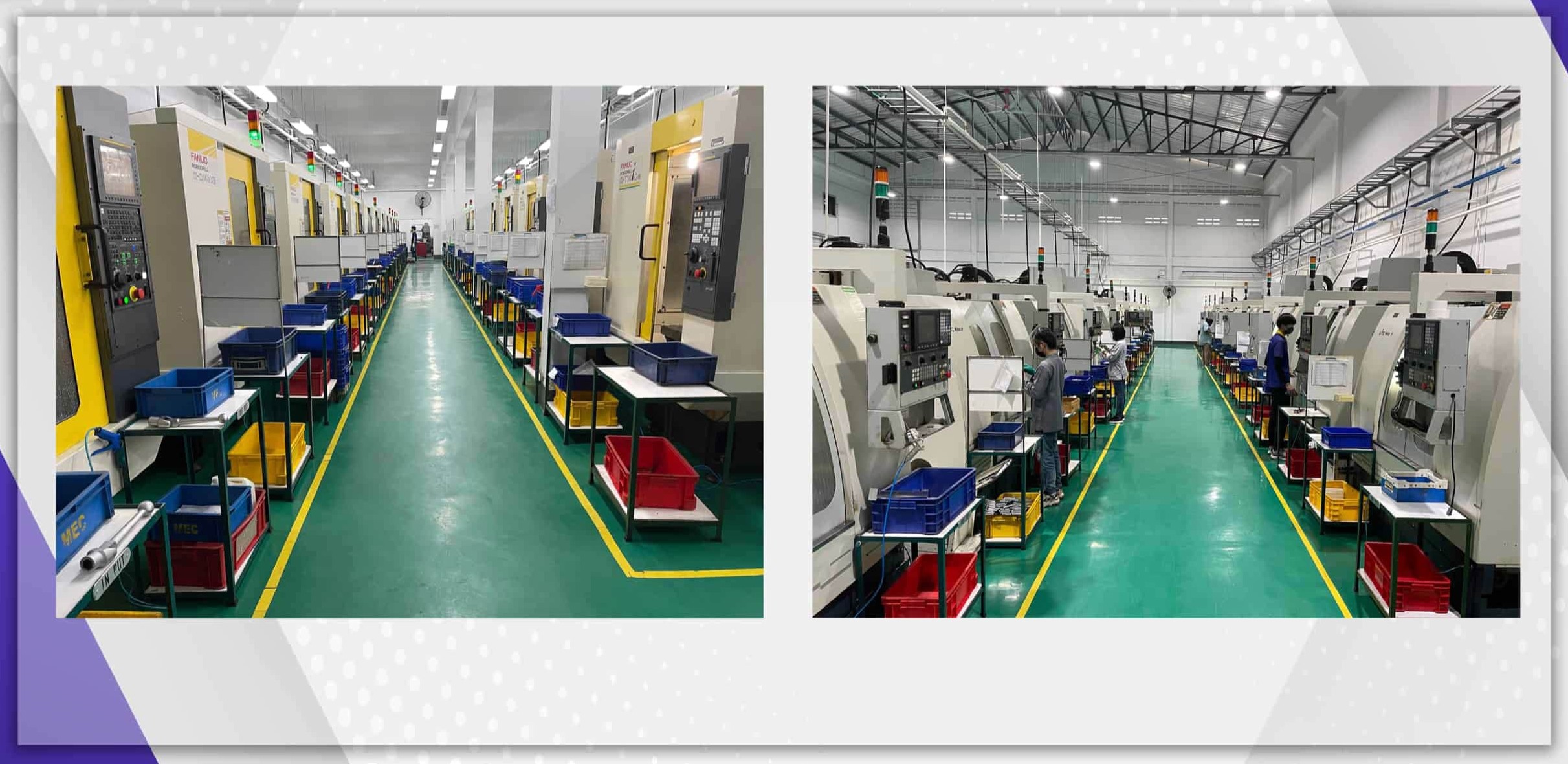 CNC machining floor at Mechill Engineering